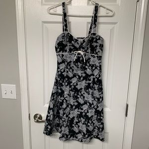 Black and White Floral Dress